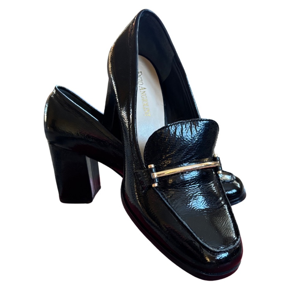 Enzo Angiolini, Leather High-heeled shoes, Size - 7,5 Color - black